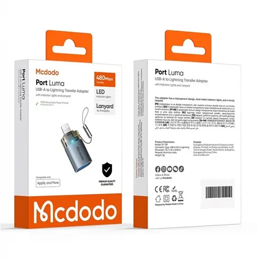 Адаптер Mcdodo USB-A to Lightning Transfer Adapter черный - фото 2