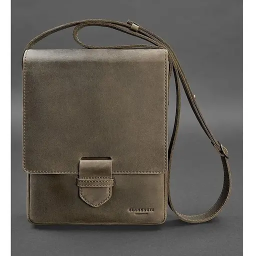 Чоловіча шкіряна сумка-месенджер Esquire темно-коричнева - фото 1