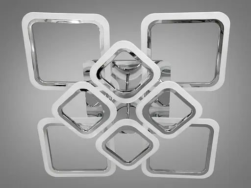 Стильная светодиодная люстра на пульте с димером, 105W, хром - фото 4