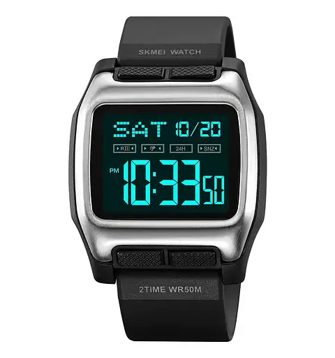 Часы мужские спортивные наручные Skmei 2193 (Серебристый) - фото 3