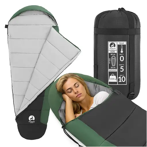 Спальный мешок (спальник) кокон Mountain Goat Pro+ MG0016 0 ...+10°C R Black/Olive (P-5905973400978) - фото 2