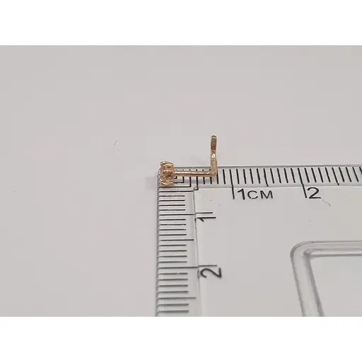 Золота сережка-пірсинг Dear в ніс Dear з фіанітом. 1017.1 Рожевий (світлий) - фото 5