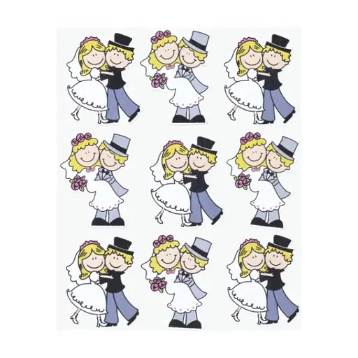 Набір декор. елементів "Весільна пара 2" 9шт