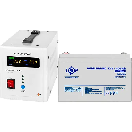 Источник бесперебойного питания (ИБП) LogicPower UPS 800 + MG 1200Wh (20340) [110286]
