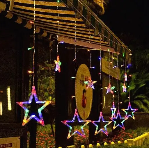 Гірлянда світлодіодна Sun Lamp штора Зоряне небо 138 led 2.5 м ширина Multi Color - фото 5