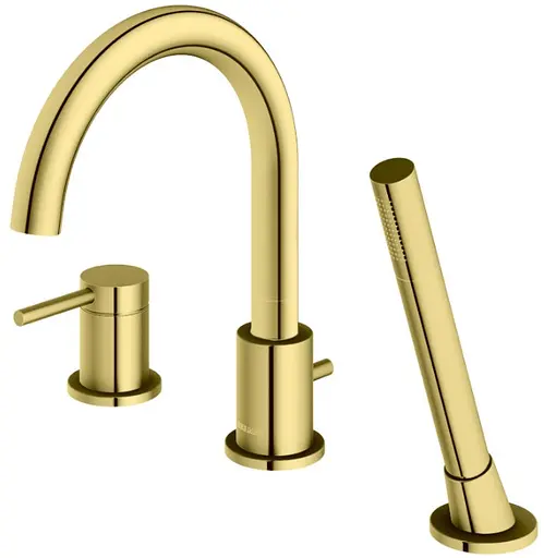 Змішувач на борт ванни Kohlman Axel gold QB241AGD Золотий - фото 1