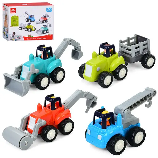 Набір дитячий інерційних машинок "Будівельні" Bambi HA7906 в наборі 4 штуки - фото 1