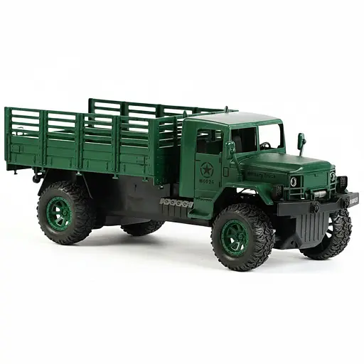 Машинка-грузовик на радиоуправлении 0626 AK, милитари, задний привод, свет, 1:18, аккумулятор 3.7 V, зеленая