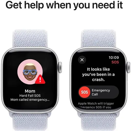 Смарт-годинник Apple Watch Series 10 GPS 42mm Silver Aluminum Case w. Blue Cloud Sport Loop (MWWD3) - фото 6