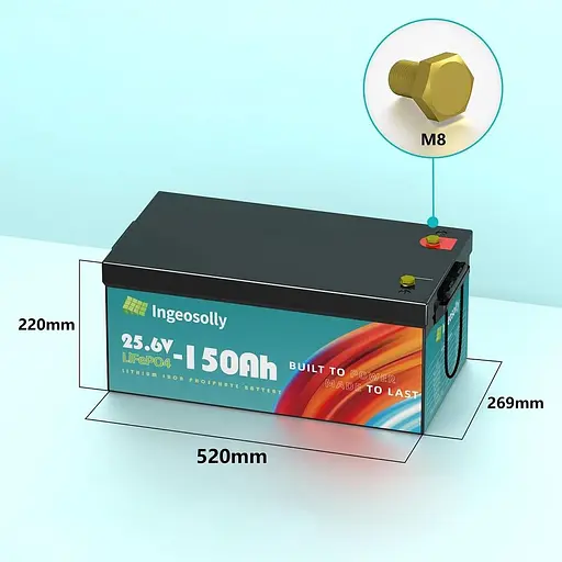 Акумулятор Ingeosolly LiFePO4 24V 25.6V/150Ah/3840Wh (IN-24-150) [125491] - фото 3