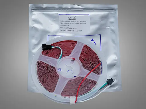 Адресна LED стрічка 24В, 126 діодів на метр, 8мм, холодний - фото 2