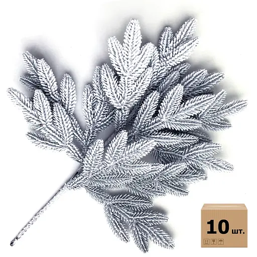 Гілка ялинки штучна Hvoya Classic засніжена 60 см 10 шт.