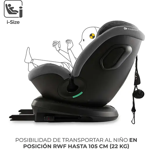 Автокрісло Kinderkraft Xpedition 3 i-Size Grey (KCXPED03GRY0000) - фото 12