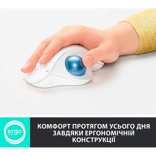 Мышь компьютерная Logitech Ergo M575 Bluetooth Offwhite (910-005870, 910-005981) - фото 8
