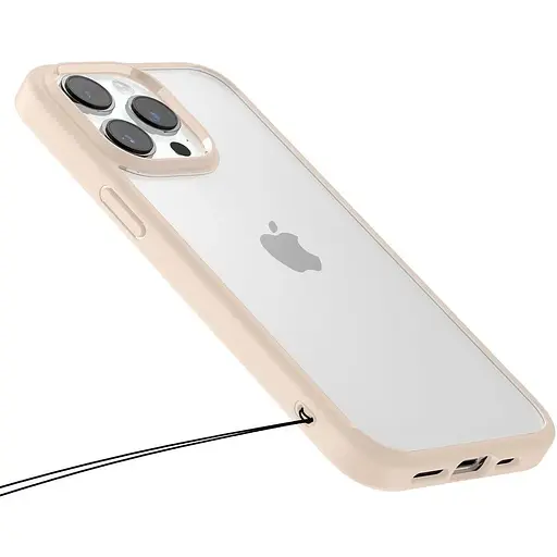 Оригинальный противоударный чехол Spigen Ultra Hybrid для iPhone 14 Pro Max Sand Beige ACS04819 прозрачный - фото 10