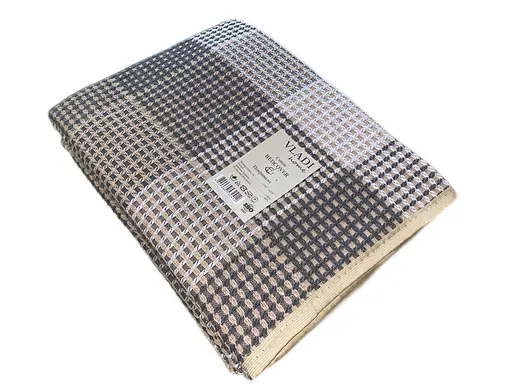 Покривало бавовняне Vladi 170х210 біло-сіро-бежеве - фото 1