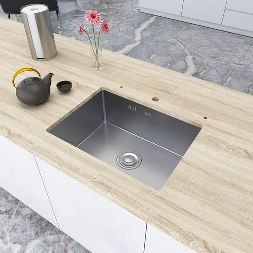 Кухонна мийка під стільницю з нержавіючої сталі Nett NS-5742U, Нержавіюча сталь - фото 6