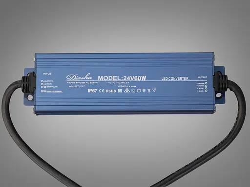 Блок живлення 24 В, для підключення LED стрічки, 60Вт, 2.5А - фото 2