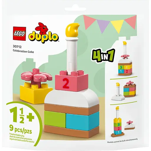 Конструктор LEGO DUPLO My First Святковий торт 9 деталей (30712) 