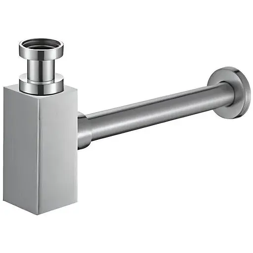 Напівсифон для умивальника Frap F80-2 під донний клапан, латунь, хром, Хром - фото 1