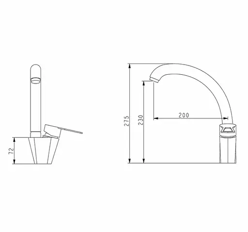 Змішувач для кухні нержавіюча сталь Wezer KIT4A-16 Нержавіюча сталь - фото 2