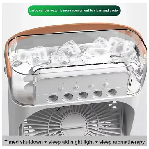 Портативный вентилятор Voltronic YT1712, увлажнение, подсветка, Air Cooler Fan Mix Color - фото 4