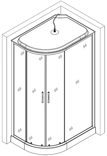 Душевой бокс BRAVO REGA L120GBSR (L120BR) - фото 7