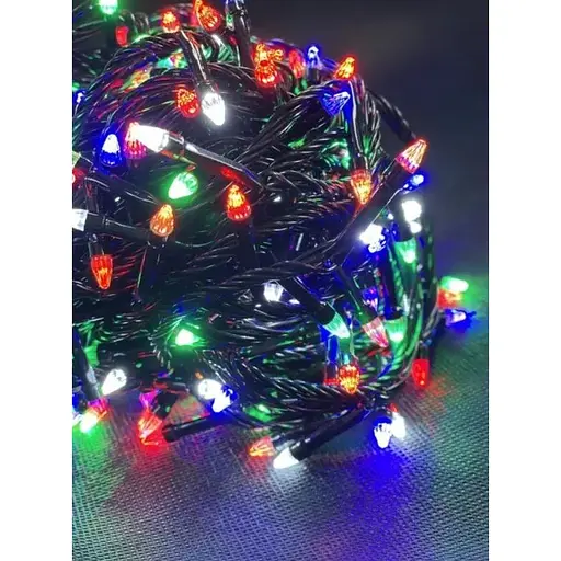 Гірлянда новорічна Конус 30 м 500 LED лампочок кольорова - фото 1