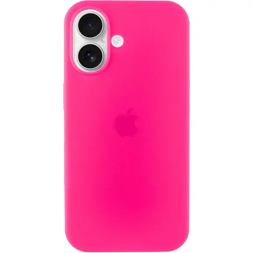 Чохол Silicone Case Full Protective (AA) для Apple iPhone 16 (6.1) Рожевий / Barbie pink - фото 1
