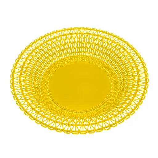 Фруктовниця пластикова кругла тарілка підставка для фруктів Ø 28 см, Господар Жовтий 87874 - фото 5