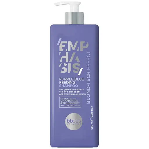 Шампунь питательный BBcos Emphasis Blond-Tech с фиолетово-синим пигментом 1 л