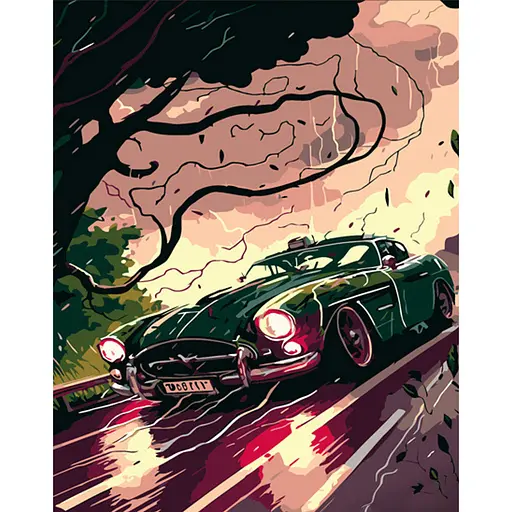 Картина по номерам Strateg ПРЕМИУМ Скорость при ветре с лаком размером 40х50 см (DY392) - фото 1