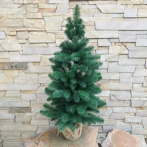 Елка Hvoya Premium литая в мешковине 90 см зеленая - фото 4