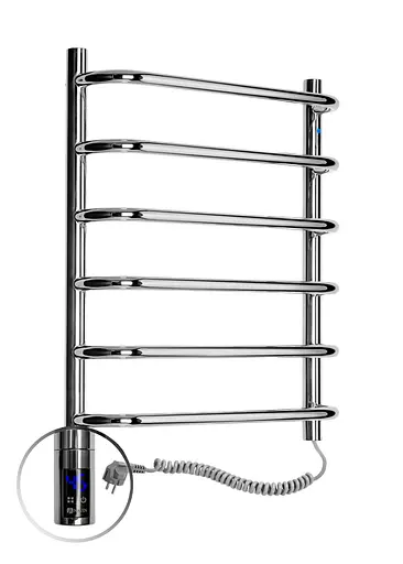 Електрична рушникосушарка Navin Симфонія 480x600 Sensor права з таймером 10-009033-4860, Хром, Праве, Електронний - фото 2