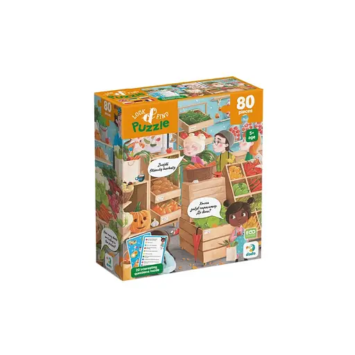 Пазл Ищи и находи "Дары осени" 300666 DoDo, 80 деталей, 28х39 см, 2 двосторонние карточки с заданиями, в коробке (4823115911001) - фото 1