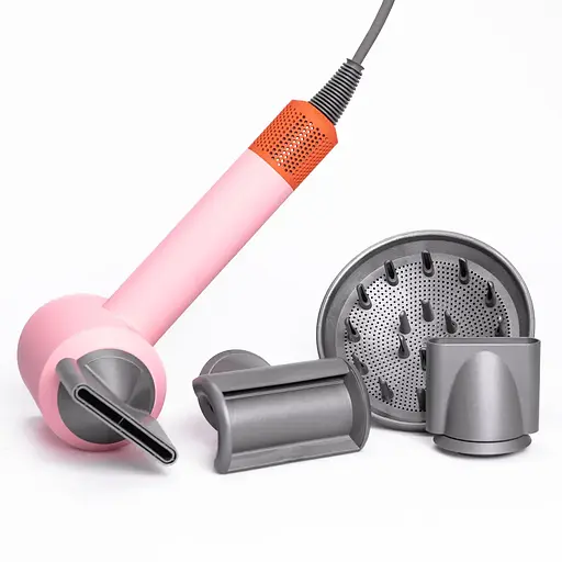 Подарунковий бокс: фен-стайлер 5 в 1 з іонізацією + косметичне дзеркало з LED підсвічуванням + набір прозорих дорожніх косметичок CP2026-13 - фото 2