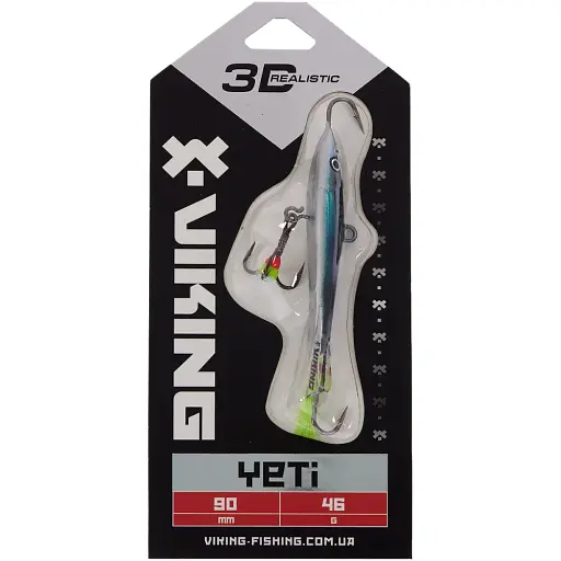 Балансир Viking Fishing Yeti Ice Jig 90mm 46.0g #14 Dark Mackerel - фото 2