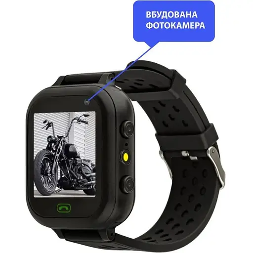 Smart Watch AmiGo GO009 Camera+Led Black UA UCRF - фото 2