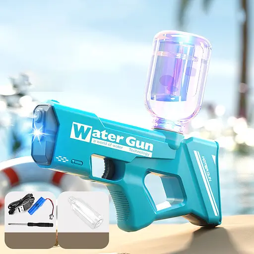 Водяний пістолет Water Gun 8001 (200ml) (3xAA не входят у комплект) Light Blue - фото 2