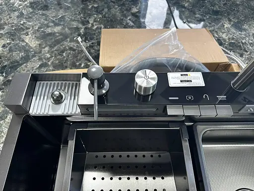 Мойка кухонная Zegor два водопада/смеситель/кран/дозатор/ринзер 750х460х210 мм ML-7035PT/KMO4-A030 30412 - фото 9