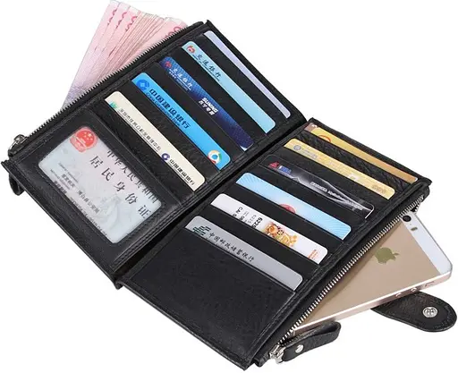 Мужской кожаный кошелек Vintage 11х20 см acs0015205 - фото 8