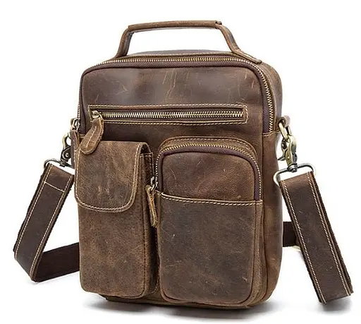 Чоловіча шкіряна сумка Vintage 22х28х6 см sum0012518 - фото 2