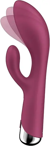 Вібратор-кролик Satisfyer Spinning Rabbit 1 20 см бордовий - фото 6