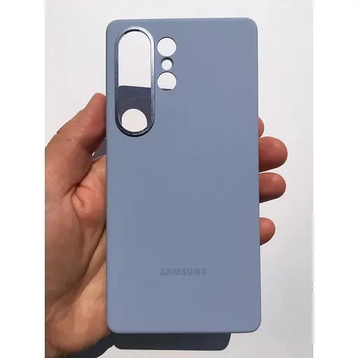 Оригінальний протиударний силіконовий чохол Samsung Silicone Case для Galaxy S25 Ultra Light Blue - фото 2