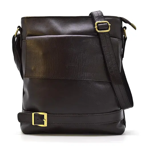 Кожаная мужская сумка через плечо TARWA 29х31х8 см nsa0001266 - фото 5