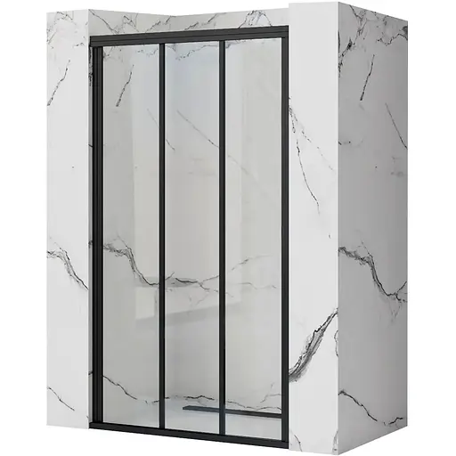 Душові двері Rea Alex black 90 REA-K9638, прозорий, чорний - фото 1