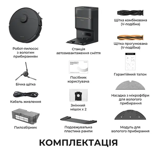 Робот-пилосос Dreame Bot D20 Pro Plus Black - фото 11