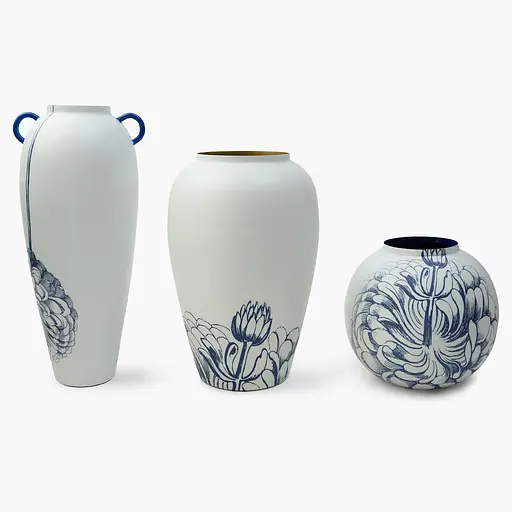 Ваза MBM HOME Елізіум залізна принт глибокий синій 230х230х210 мм (VB-02 PRINT/DEEP BLUE) - фото 4