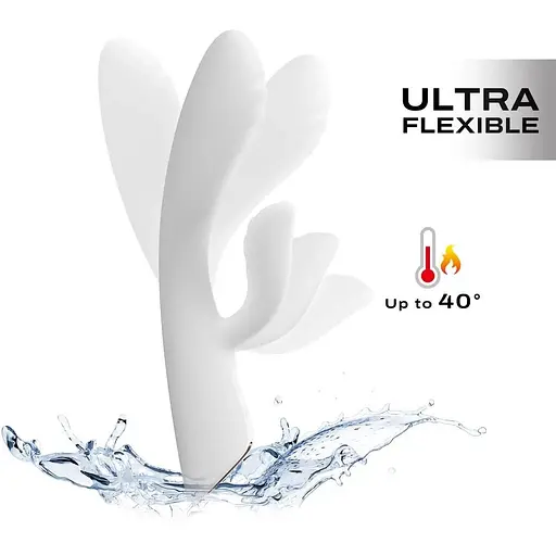 Вибратор-кролик с подогревом Dorcel Flexi Rabbit White гибкий ствол - фото 2