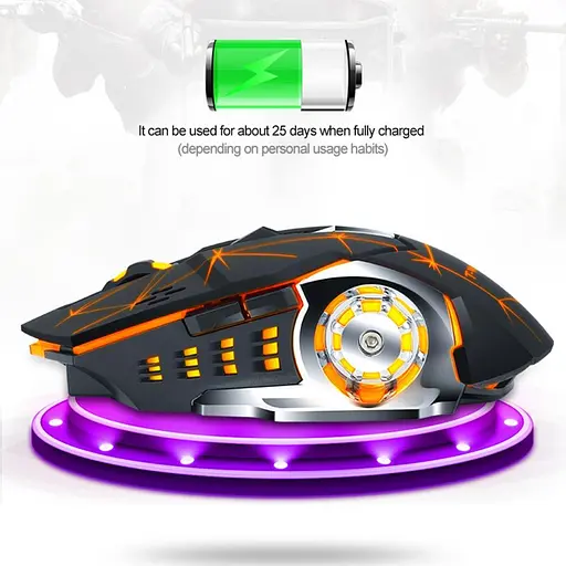 Компьютерная мышь T-Wolf Q13 беспроводная игровая с подсветкой Strip Black Original - фото 3